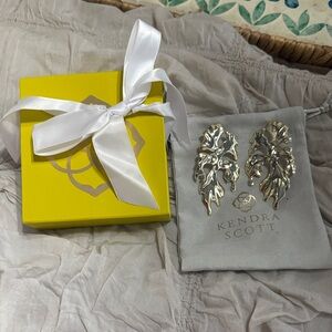 Kendra Scott Metallic Leaf Earrings